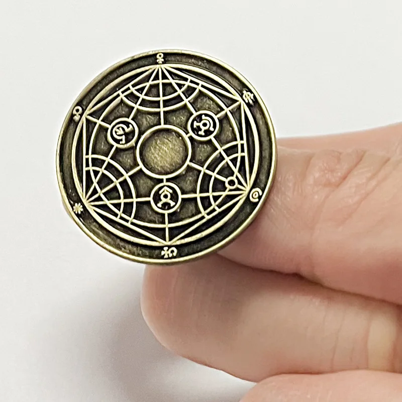 Anime Transmutation Circle Cosplay Cartoon Costume Metal Badge Pin Alloy Brooch Props Gift