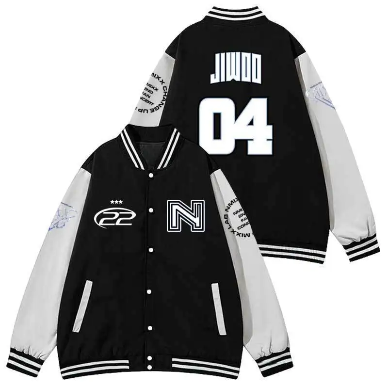 Nmixxs Jacket 2025 FM Concert NMIXXS CHANGE UP MIXX LAB Baseball Jersey Jacket American Style Couple Costume Casual Scene Top