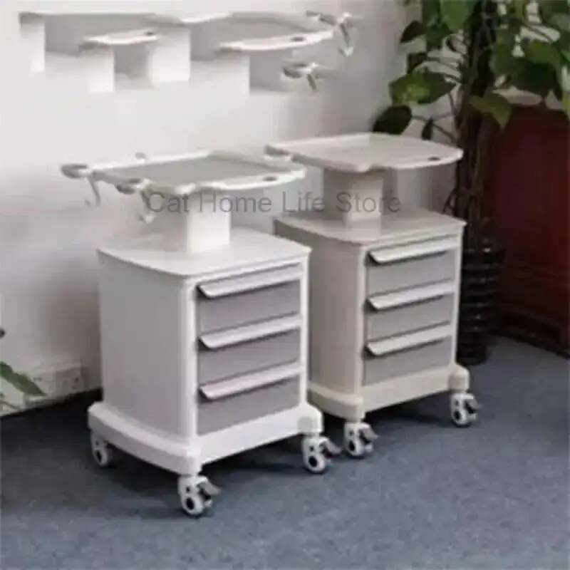 Professional With Cosmetic Trolley Furniture Salon Beauty Sockets Aesthetic Auxiliary Trolleys Offer Pink Folding Organizers Bar