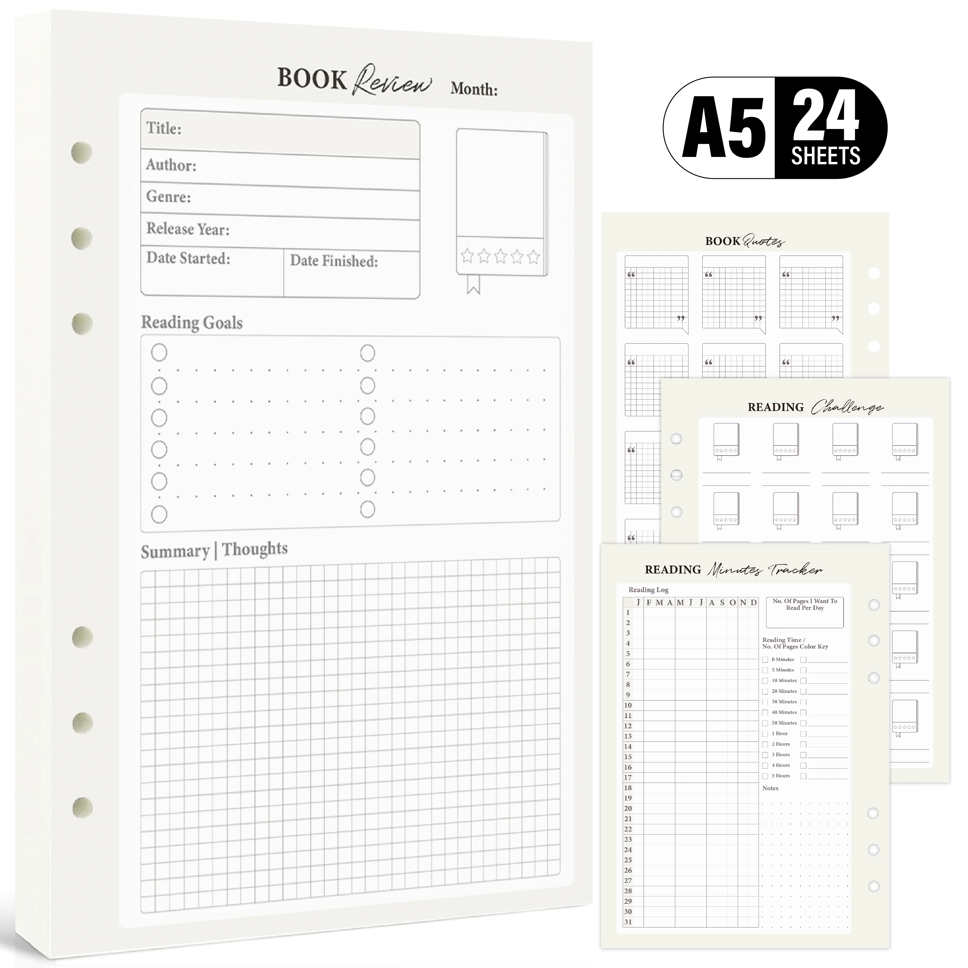 Why the A5 Reading Journal Refill Paper is the Perfect Reading Journal Insert for Book Lovers