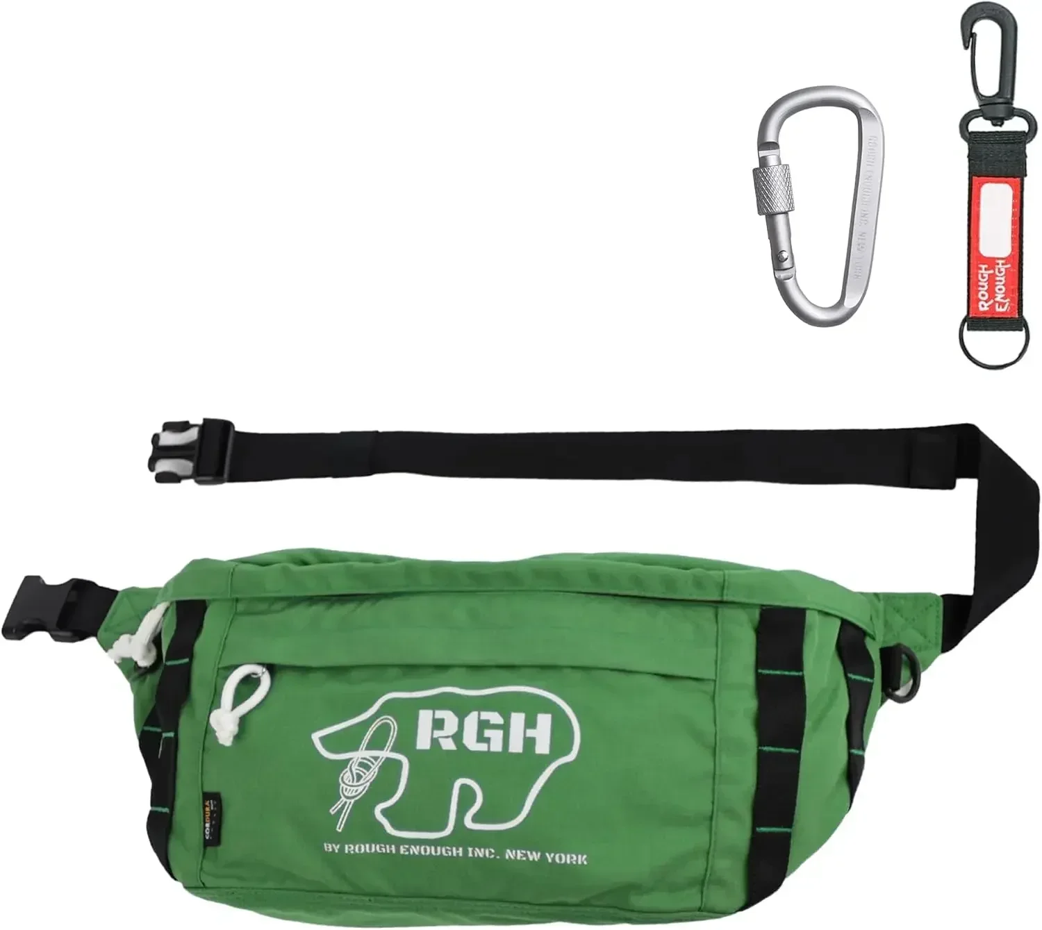 Rough Enough Large Crossbody Bag Fanny Pack for Men Preppy Waterproof 6.5L