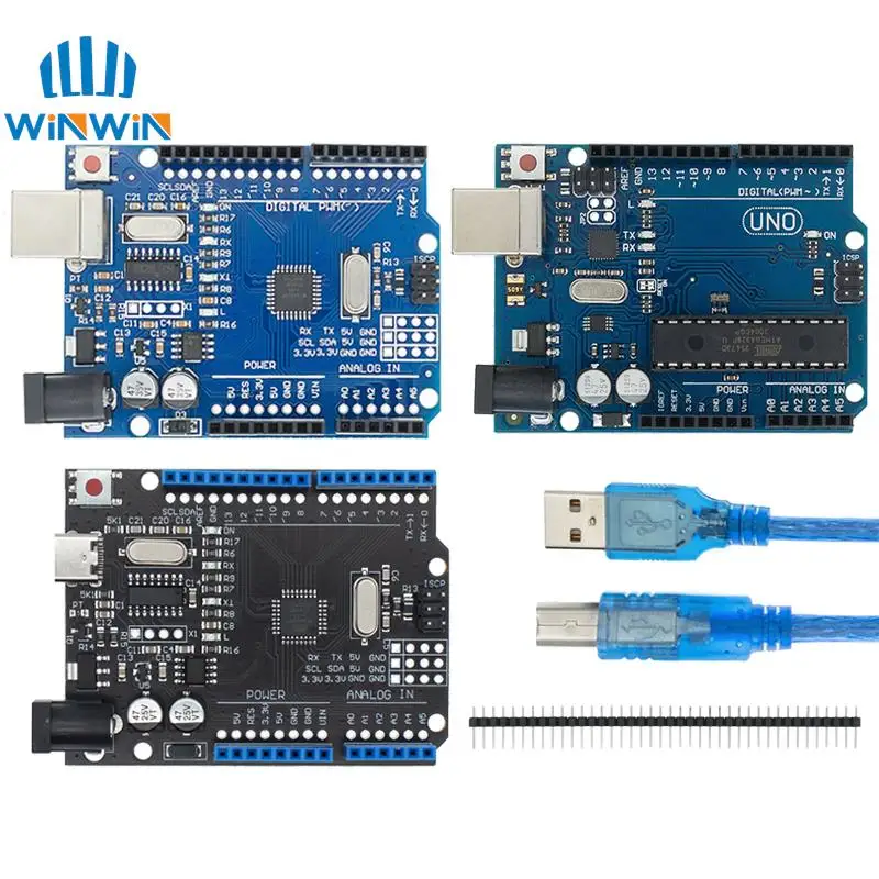 1pcs UNO R3 CH340G+MEGA328P ATMEGA16U2 USB cable 2.4 TFT LCD screen Chip 16Mhz UNO R3 boad UNO Proto Shield For Arduino