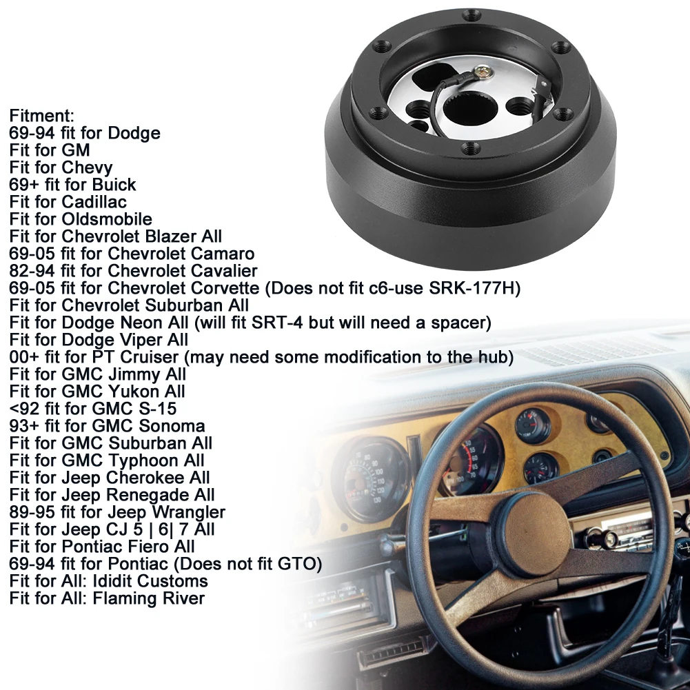 

Steering Wheel Short Hub Adapter Kit Modification SRK‑170H Fit for DODGE Neon Viper Short Hub Adapter for DODGE