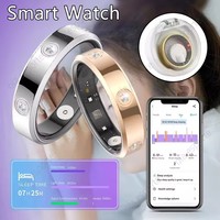 Diamond Fashion Women Smart Ring IP68 Waterproof Stainless Steel Intelligent Ring Health Monitor Sports Pedometer Fitness Rings