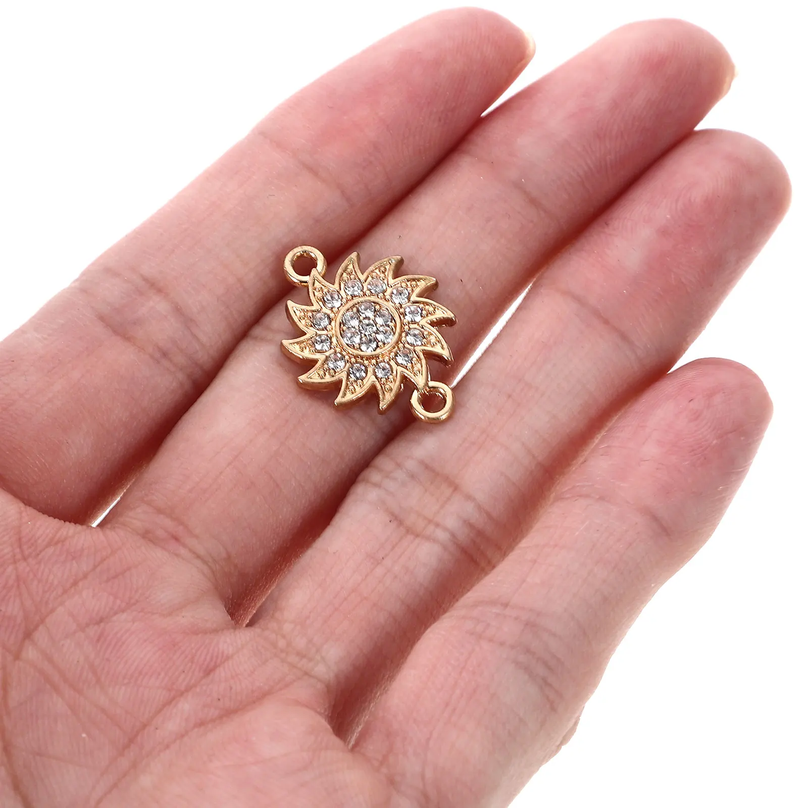 

20 Pcs Sun Flower Pendant Sunflower Necklace Charms Jewelry Pendants for Making Flowers Alloy