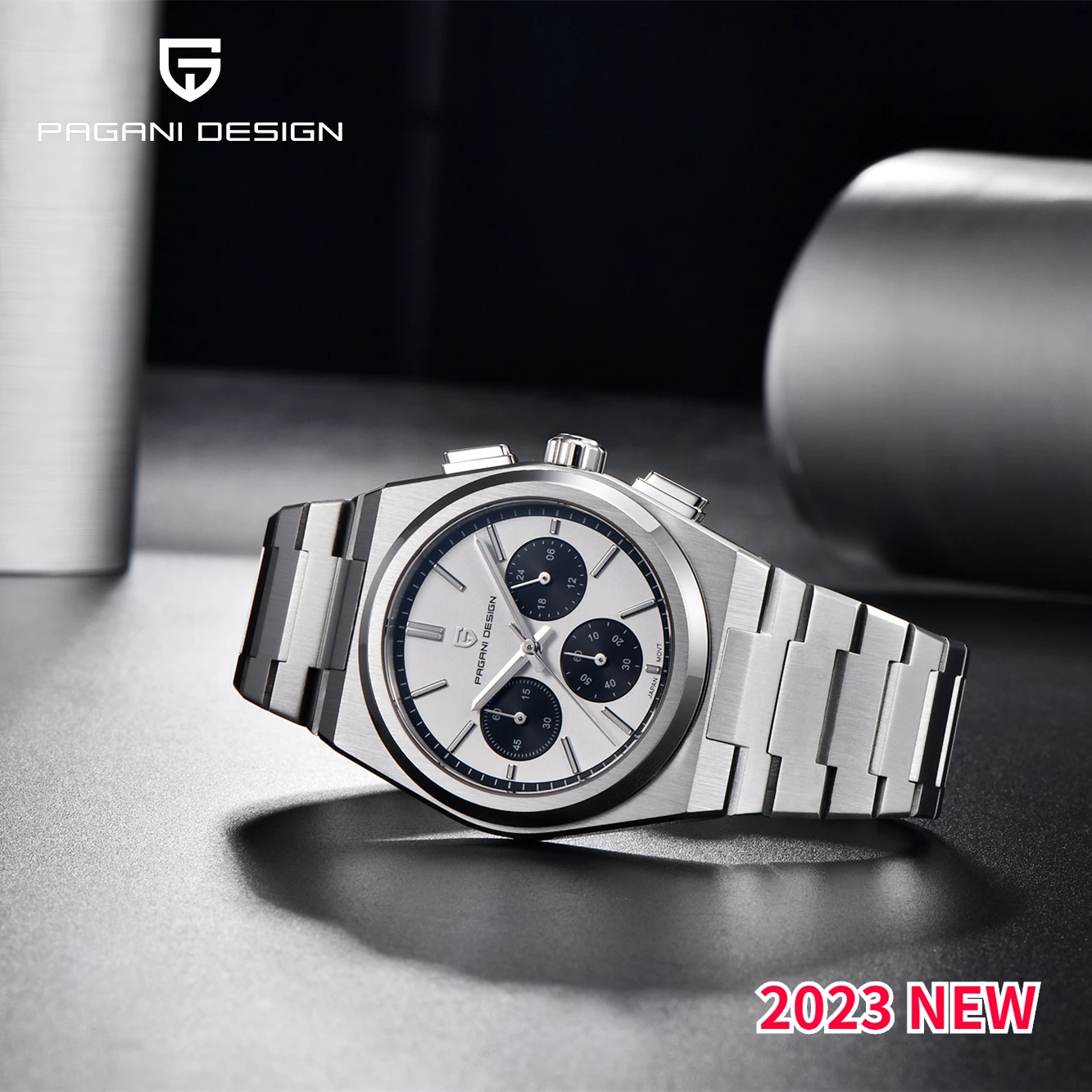 2023 novo design pagani limitado relógio de quartzo masculino 40mm tmivk63 safira aço inoxidável 100m à prova dwaterproof água cronógrafo reloj hombre