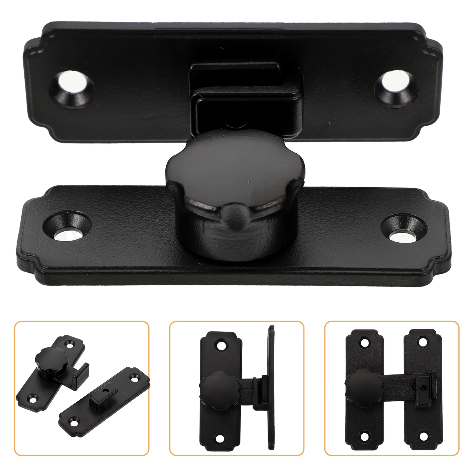 Kunci Pengunci Pintu Gudang Baja Tahan Karat 90 Derajat Kunci Gerbang Geser untuk Kamar Mandi Taman Pengaman Gerbang untuk Pagar Kayu