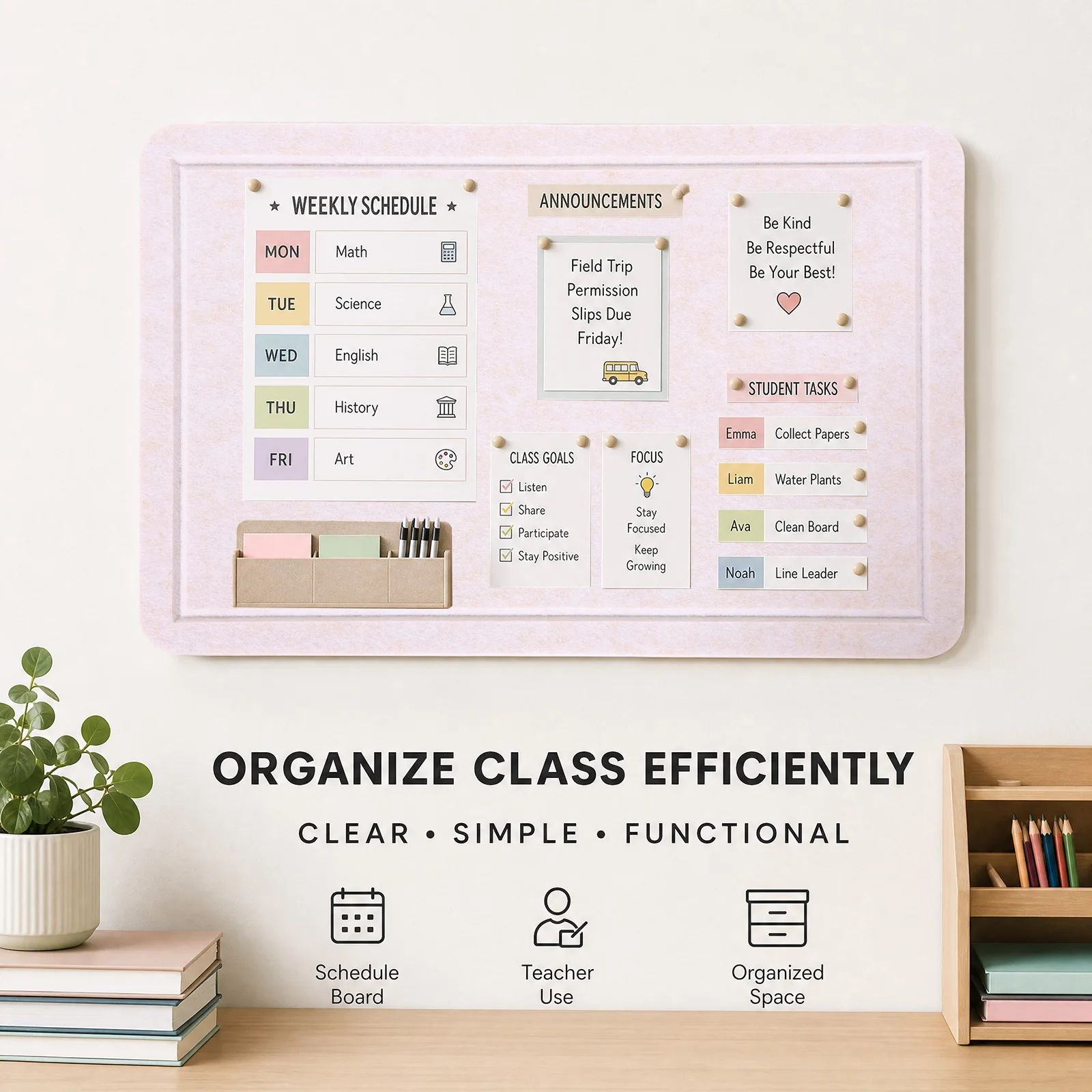 Soft Felt Bulletin Board Notice Pin Cork Board Self-adhesive Photo Display Board Foldable Pushpin Panel for Home School Office - view 5