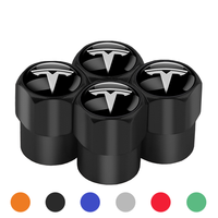 4Pcs/set Car Aluminum Tire Valve Dust Caps Badge Protection Cover Accessories Emblem For Tesla Model 3 Model Y Model S Model X