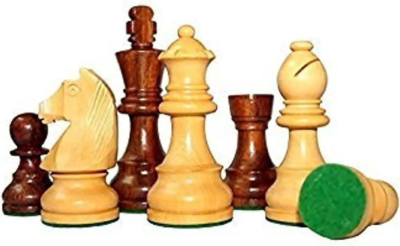 

Collector Edition Wooden Chess Pieces Chess Coins Pawns Chessmen Figurine Pieces (3' Brown)