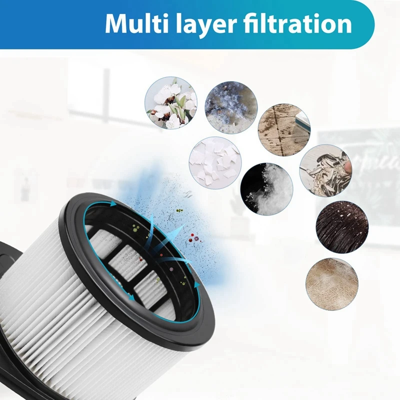 6 قطعة فلتر IZ862H لمكنسة القرش اللاسلكية، مناسب لجزء مكنسة سلسلة Shark IZ840 IZ800 Xpsmfiz700and XFFKIZ700