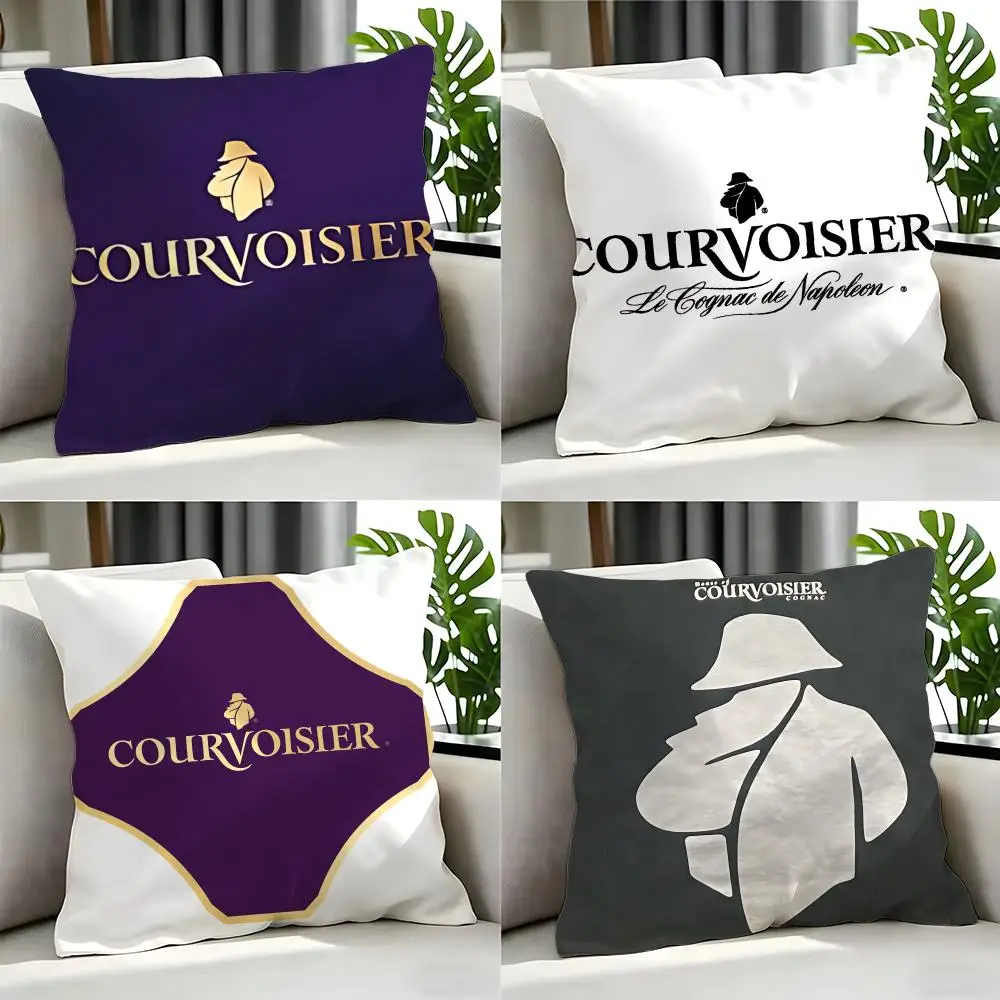 Funda de cojín Courvoisier con diseño de alcohol, juego de 4 fundas de cojín de 50x50, 45x45, 40x40, funda de almohada decorativa para sofá, decoración del hogar
