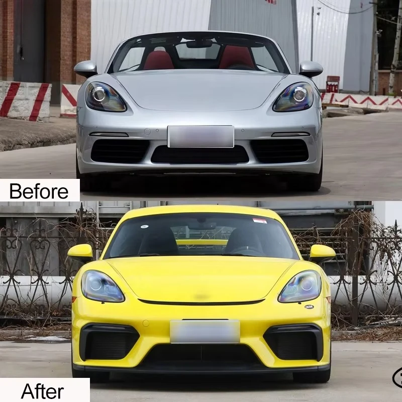 Car Body Kit 2016-2023 982 Front Bumper Upgraded to GT4RS 718 Cayman Boxster Full Body Kit
