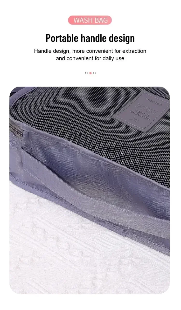 6-teiliges Set faltbarer Reise-Aufbewahrungstaschen, tragbarer Gepäck-Organizer, Packwürfel für Kleidung, Kofferorganisation, Reiseutensilien – Detail 6