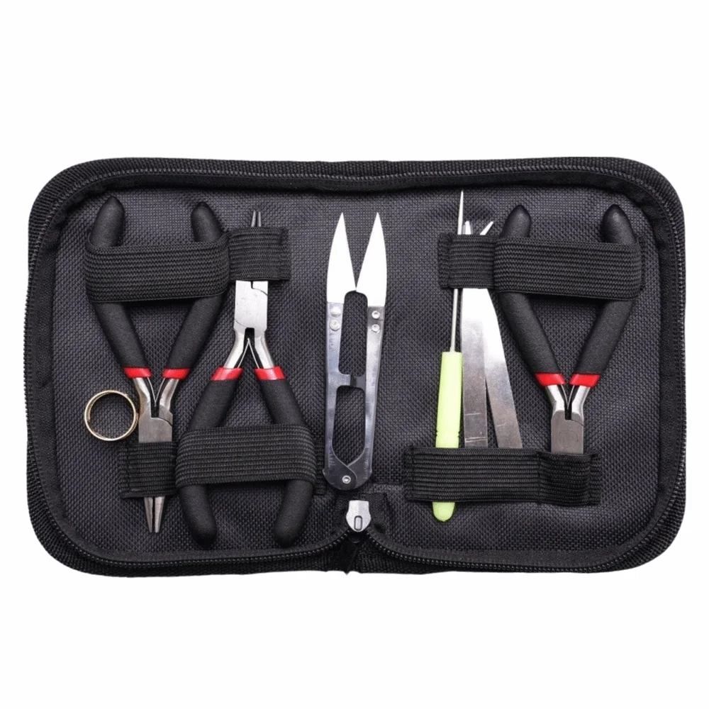 

8Pcs/Set Portable Jewelry Making Pliers Set Non-slip Handle DIY Jewelry Making Kits Pliers Beading Tweezers