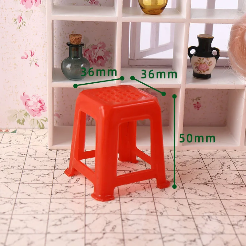 1/12 Miniature Chinese Mahjong Table Set Dollhouse Accessories 4Pcs Chair Doll House Pretend Toy Micro Furniture For Girl Gift