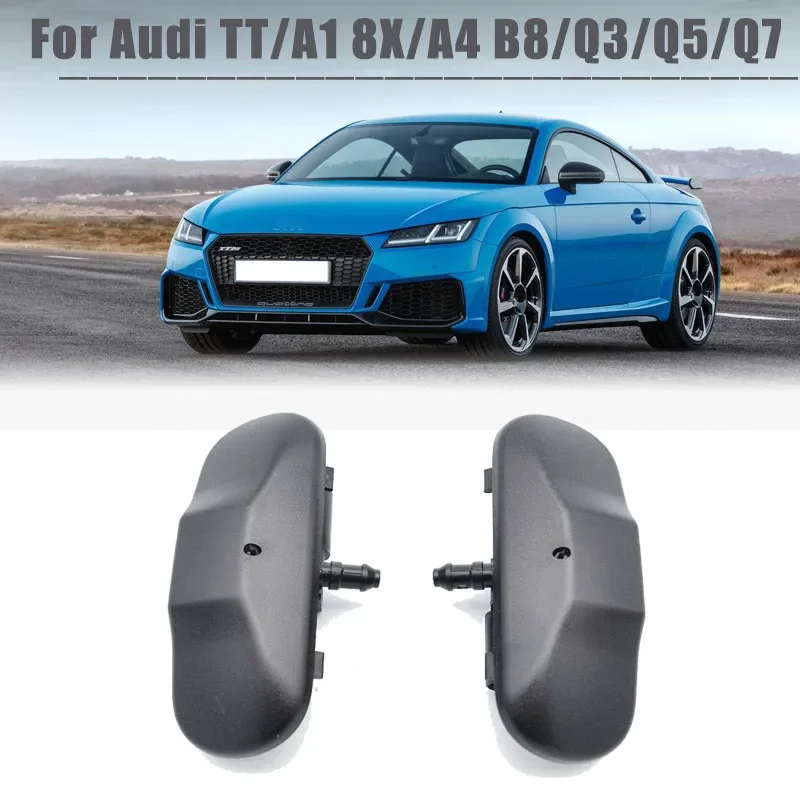 2Pcs Car Front Windscreen Washer Spray Nozzles Jet Heated for Audi TT MK2 / A1 8X / A4 B8 / Q3 MK1 / Q5 8R / Q7 4L