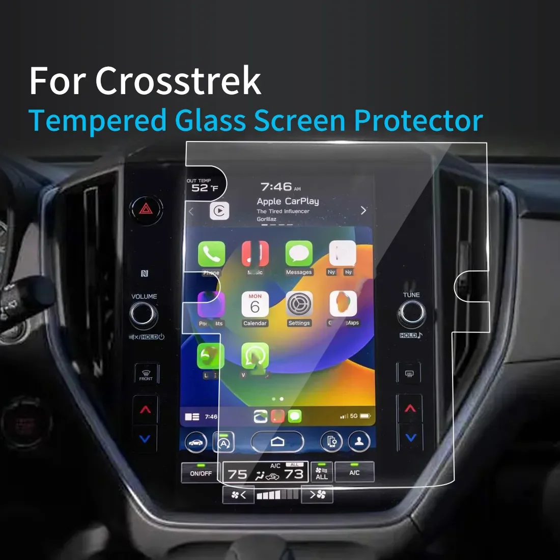 11.6inch Screen Protector Navigator Protection Tempered Glass Protective Film Car Stickers Accessories For Subaru Crosstrek 2024