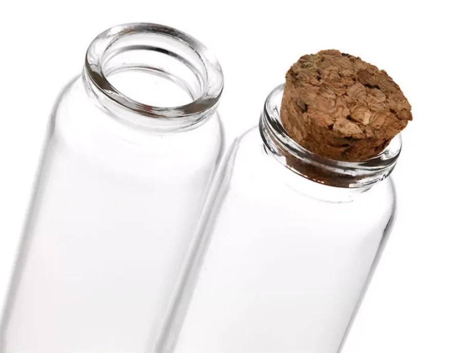 DIY wish bottle Containers transparent cork glass bottle 10*18*5mm 12*24*6mm 22*50*12.5mm 22*28*12.5mm