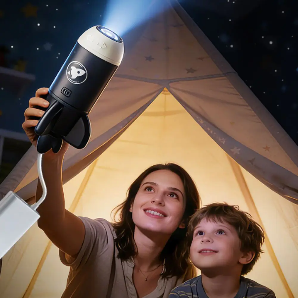 HD Projection Effect Galaxy Projector Lamp USB Powered Soft Gentle Lighting Star Projector High-Definition Projection