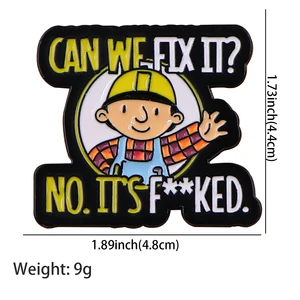 Repairman - اقتباسات مضحكة دبابيس للنساء ، دبوس المينا ، دبابيس طية صدر السترة ، شارات حقيبة الظهر ، اكسسوارات الملابس أفضل 6 مبيعات للرجال من بروكس - رقم 6