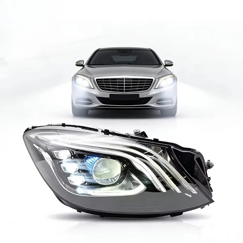 Applicable  S-Class W222  Headlight Assembly Old Model Upgraded New LED Light Guide Daytime Running Light