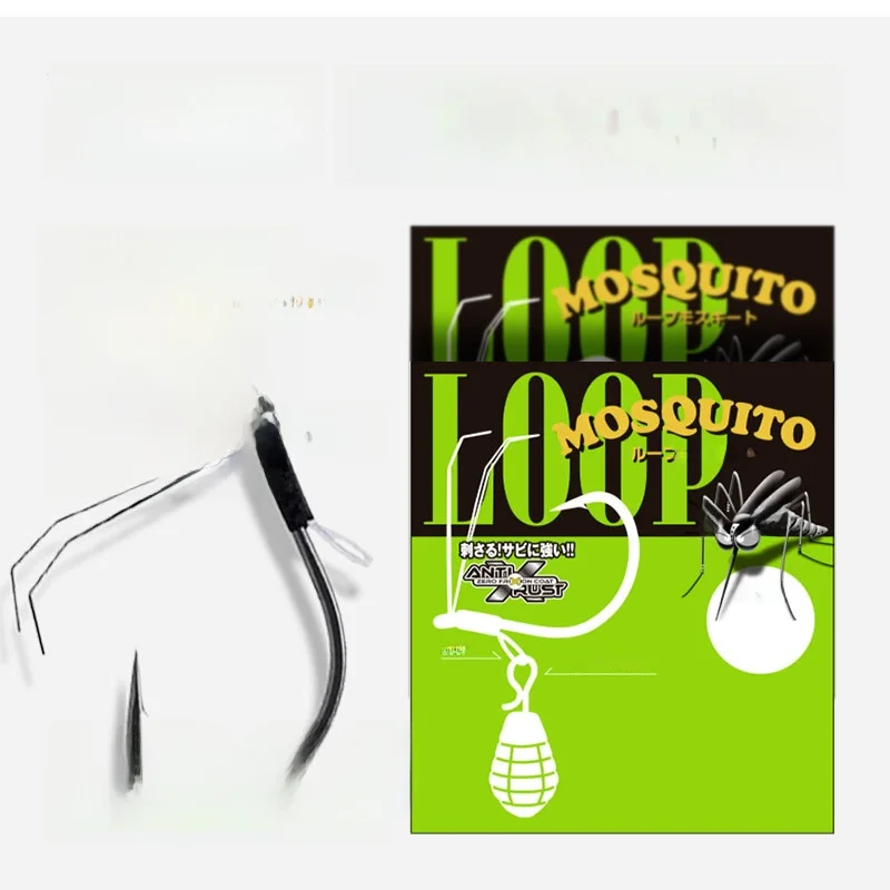 Varivas Quick Hang Weights Loop Mosquito Lure Fishing Hooks Middle Layer Sto Childless Line Inverted Hanging Fishing Gear