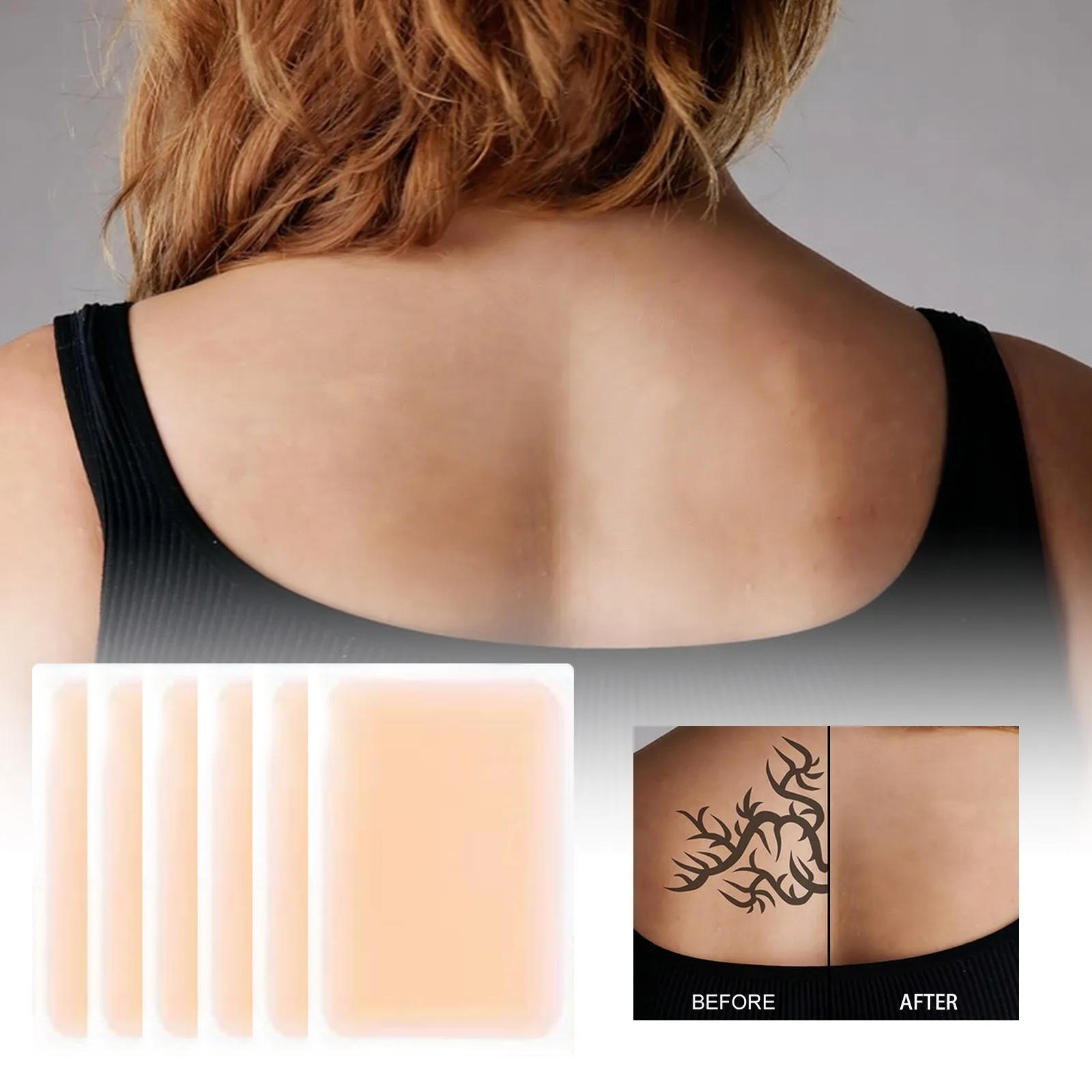 رقعة تغطية الوشم ذات المقاس الطبيعي، ملصق تغطية الوشم غير المرئي للصيف، شريط تغطية رفيع للغاية، مقاوم للماء وجيد التهوية، 6 قطع