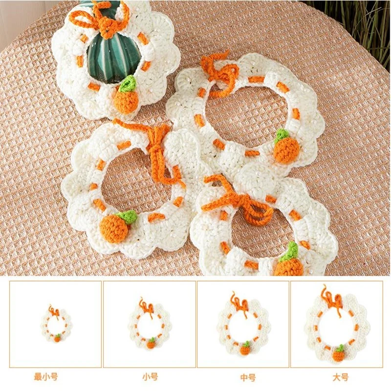 Pet Knitted Collar Pet Holiday Scarf Christmas Cat and Dog Collar Pet Christmas Decoration Clothing