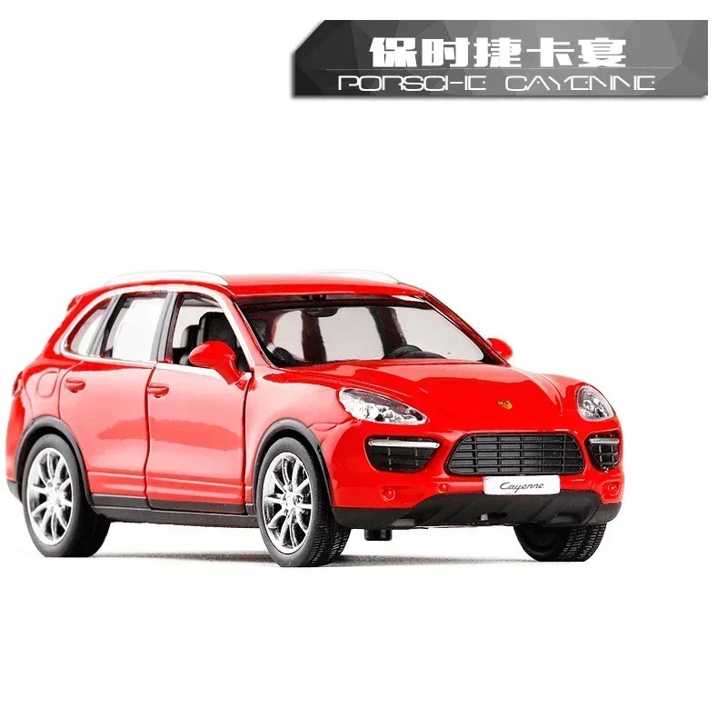 1:36 Porsche Cayenne SUV Diecast Pull Back Model samochodu Wysoka symulacja Wykwintna matowa metalowa limuzyna do stylizacji samochodu
