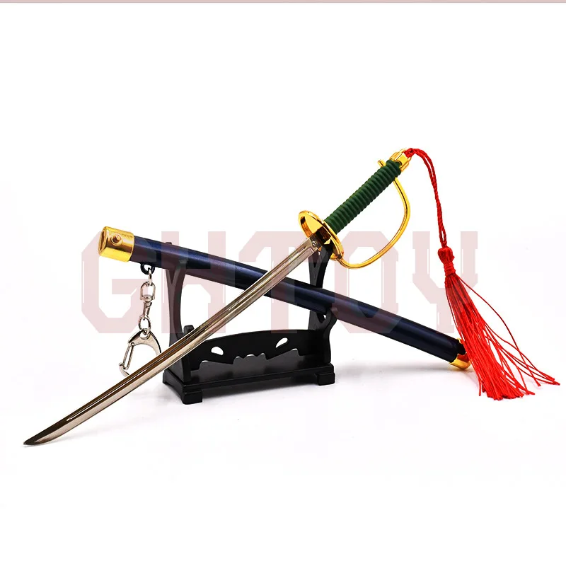 

22cm/8.66in Anime Game Peripheral Red Haired Griffin Samurai Sword Handmade Weapon Model Prop Keychain Ornaments Collection Gift
