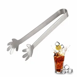 Stainless Steel Ice Tongs Portable Coffee Sugar Cubes Mini Serving Tongs BBQ Meat Tong Macaron Food Clamp for Coffee Bar Party