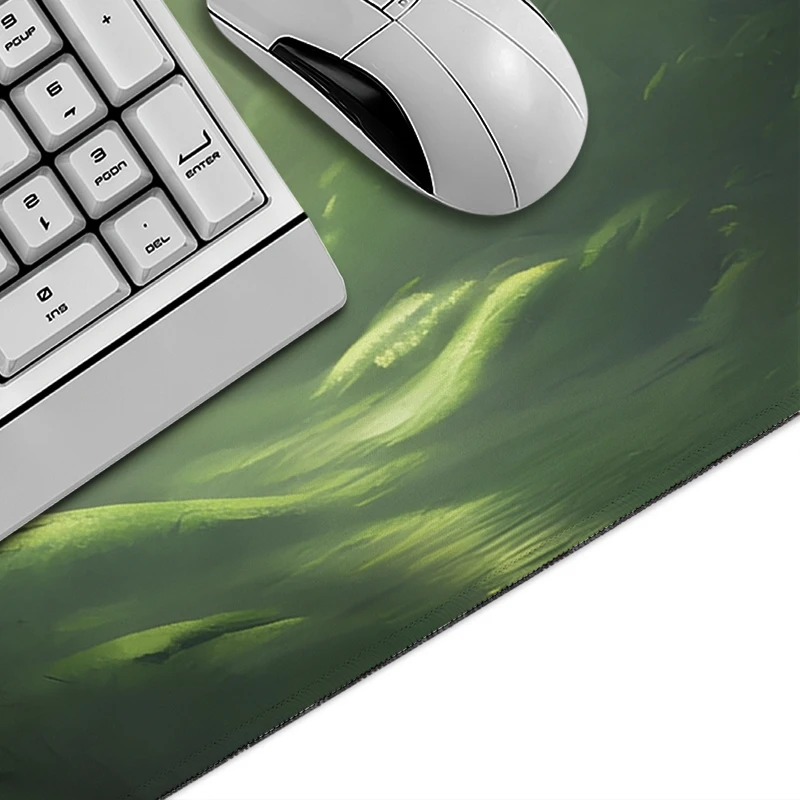 Mouse Pad Emerald Mystic Forest Gamer XL Home Custom Large Mousepad XXL Desk Mats Office Soft PC Desktop Mouse Pad Mouse Mats