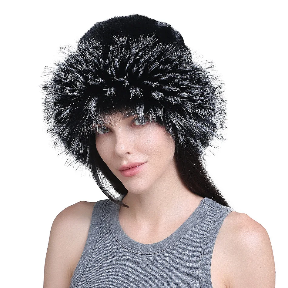 New Faux Fur Hat Cap  Women Warm Fashion Winter  Beanies Russian Hat Warm  Beanies