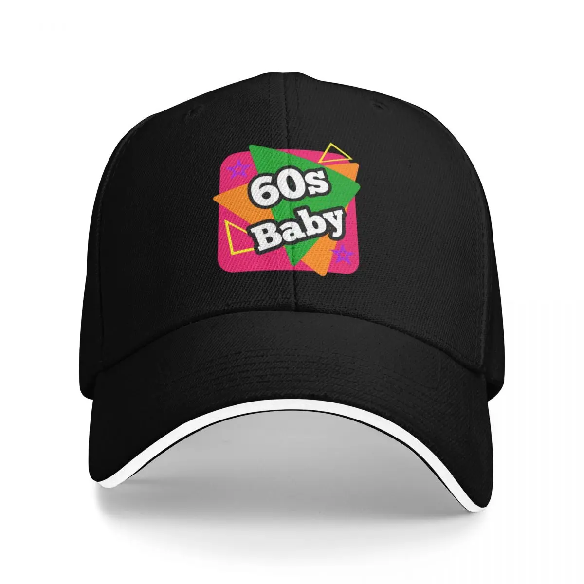 

60s Baby - Sixties Baby - 1960s Retro Baseball Cap Trucker Hat custom caps Women's Golf Wear Men's