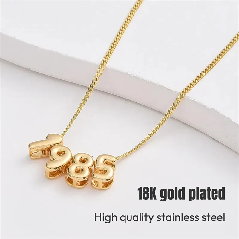 Imagen 3: Collar personalizado con letras de burbujas en 3D, collar con nombre personalizado, inicial de A-Z, collar de globo chapado en oro de 18 quilates, regalos para mujeres y niñas