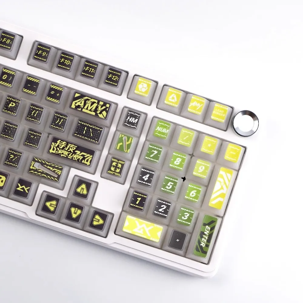 1 مجموعة شي يي ساكورا كيكابس PBT صبغ Subbed مفتاح قبعات مضيئة ضباب شفاف أنيمي الكرتون كيكاب ل MX التبديل الكرز الشخصي