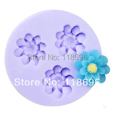 

PRZY cute flowers chocolate mold fondant Cake decoration molds100% Food grade material silicone cake mold No.si377