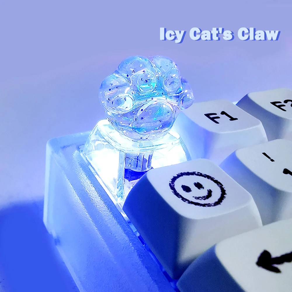 

Personalized Keycap Three-dimensional Cat Claw High-transparency Keycaps Creative Light-transmitting Mechanical Keyboard Esc