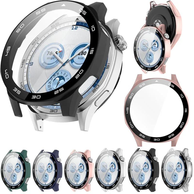 Capa protetora para pc, para huawei watch gt5, 46mm, protetor de escala, moldura, relógio inteligente, acessórios para-choques