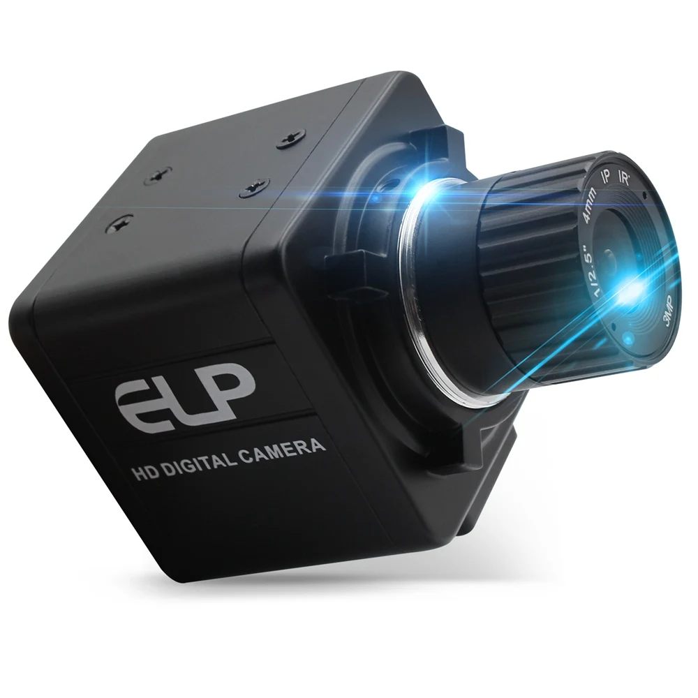 

ELP 720P USB Camera 30fps 1.0megapixels Video Camera USB2.0 Manual Focus Lens HD Security CMOS Camera Module (4mm Lens)