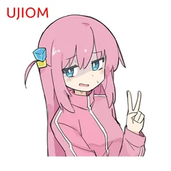 UJIOM 13cm X 11.1cm Anime Gotoh Hitori Funny Wall Kawayi Sticker Speechless Living Room Decal Beautiful Kitchen Home Decor