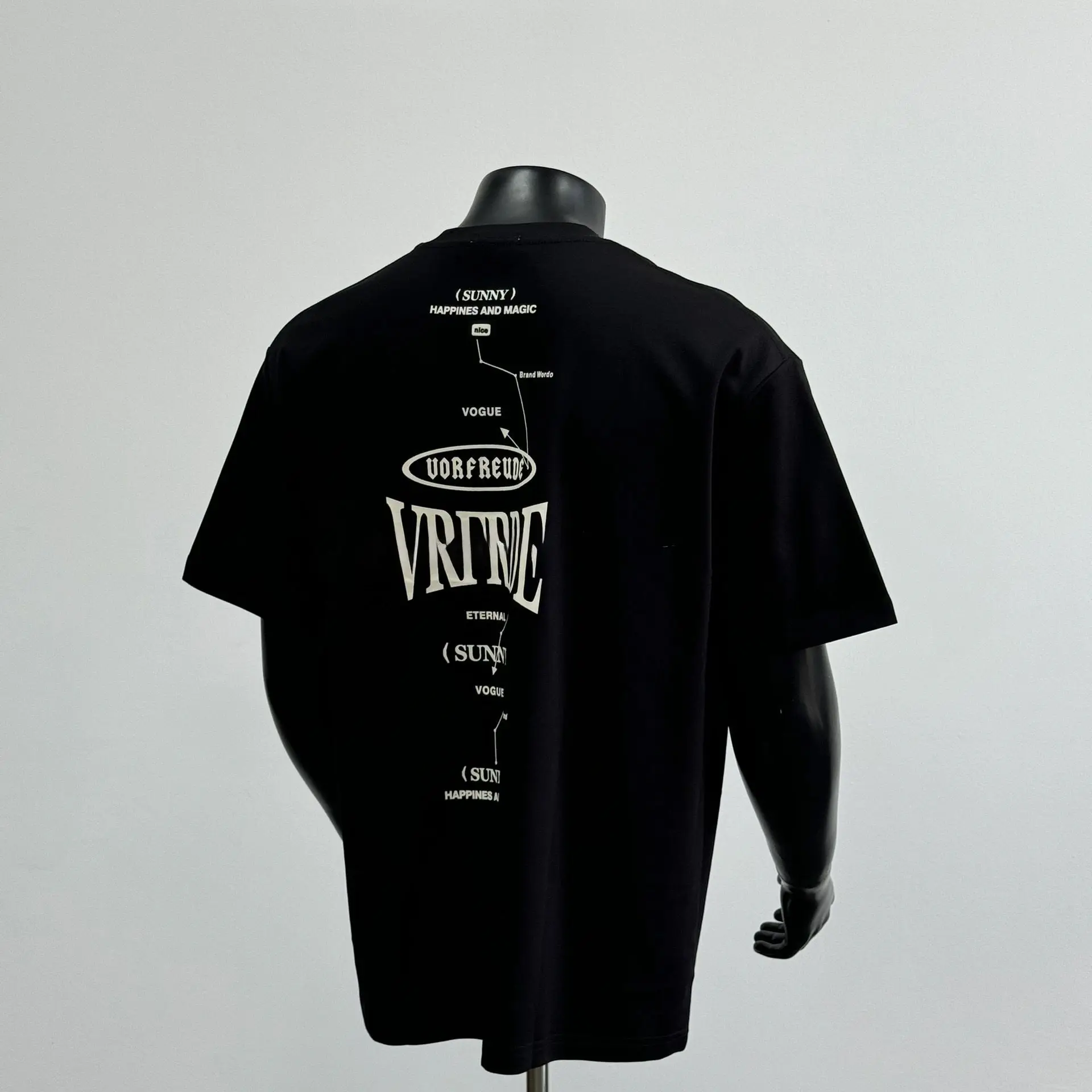 

25 New Cotton Men's and Women's Short-sleeved American Crew Neck Letter Printing Half-sleeved Casual Summer Loose T-shirt