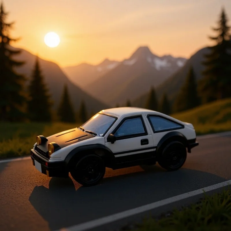 Miniaturowy zdalnie sterowany model samochodu AE86 do driftu, zabawka dla dzieci, symulacja wyścigów, gra na biurko, zabawka edukacyjna.