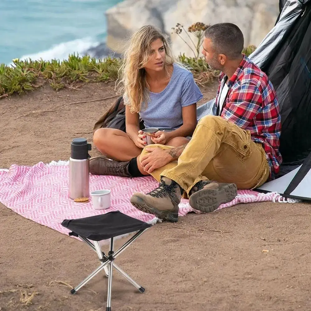 

Stainless Steel Portable Folding Stool Collapsible Design Telescopic Design Telescopic Stool Sturdy Material Durable
