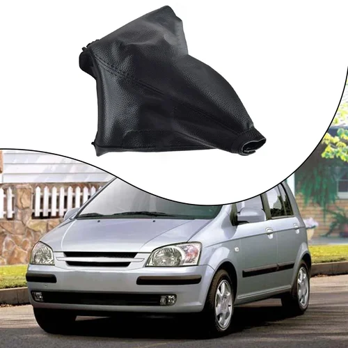 1x perilla de palanca de cambios de coche cubierta de palanca de cambios de cuero para Hyundai para Getz 2002-2010 accesorios interiores
