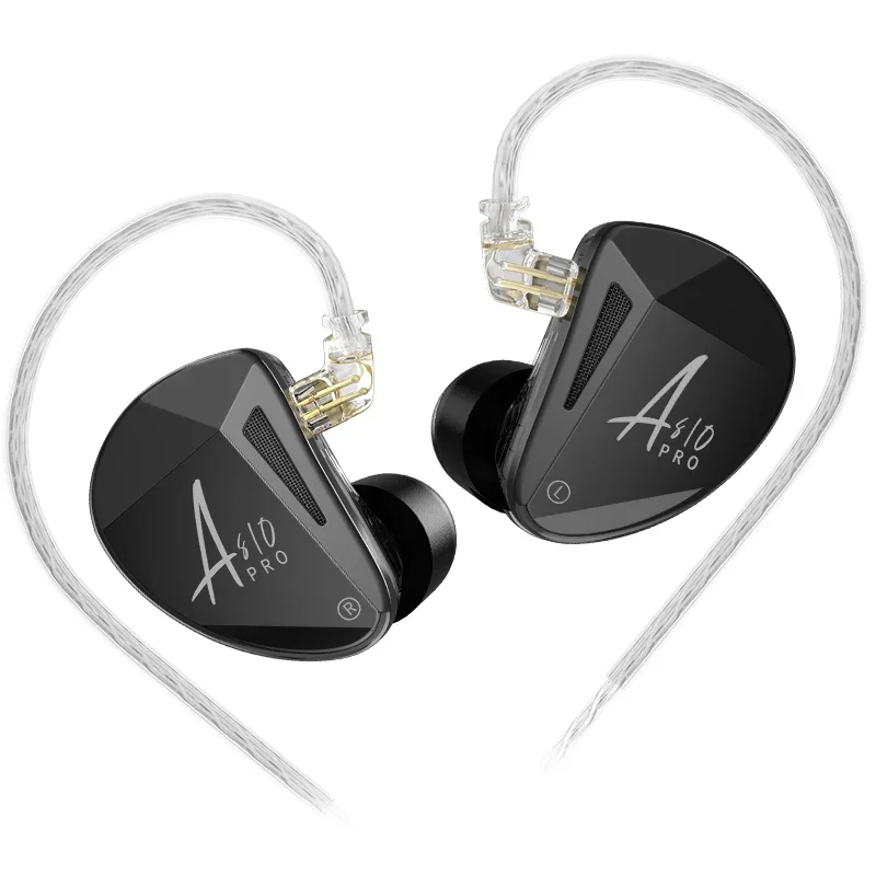 KZ AS10 PRO 5BA auricolari in-Ear HiFi Bass Stereo Monitor auricolari cuffie musicali con cavo placcato argento AS16PRO AST ZAX