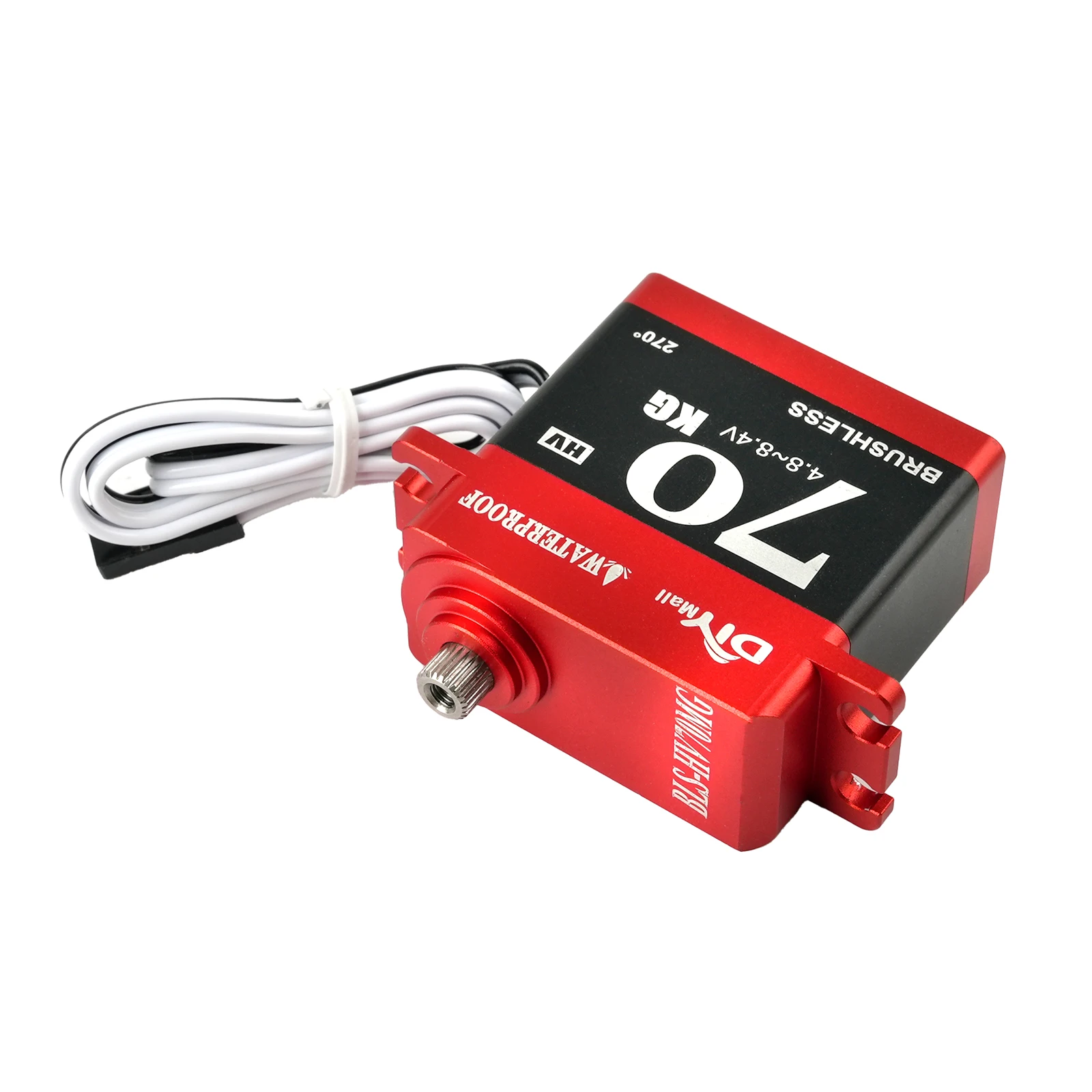 BLS-HV70MG 70KG Digital Servo Brushless Motor High Torque 180 270 360 Degree Waterproof Metal Gear for RC Car Robot Truck Boat
