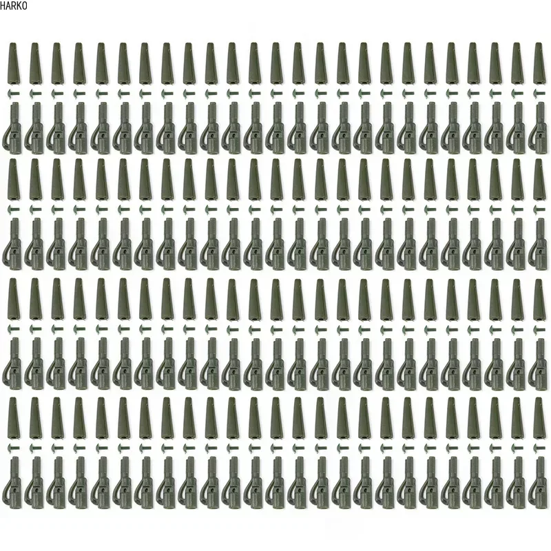 낚시 터미널 태클 안전 리드 클립, 핀 테일 고무 튜브, 잉어 낚시 태클 도구, 낚시 장비, 50 개/세트