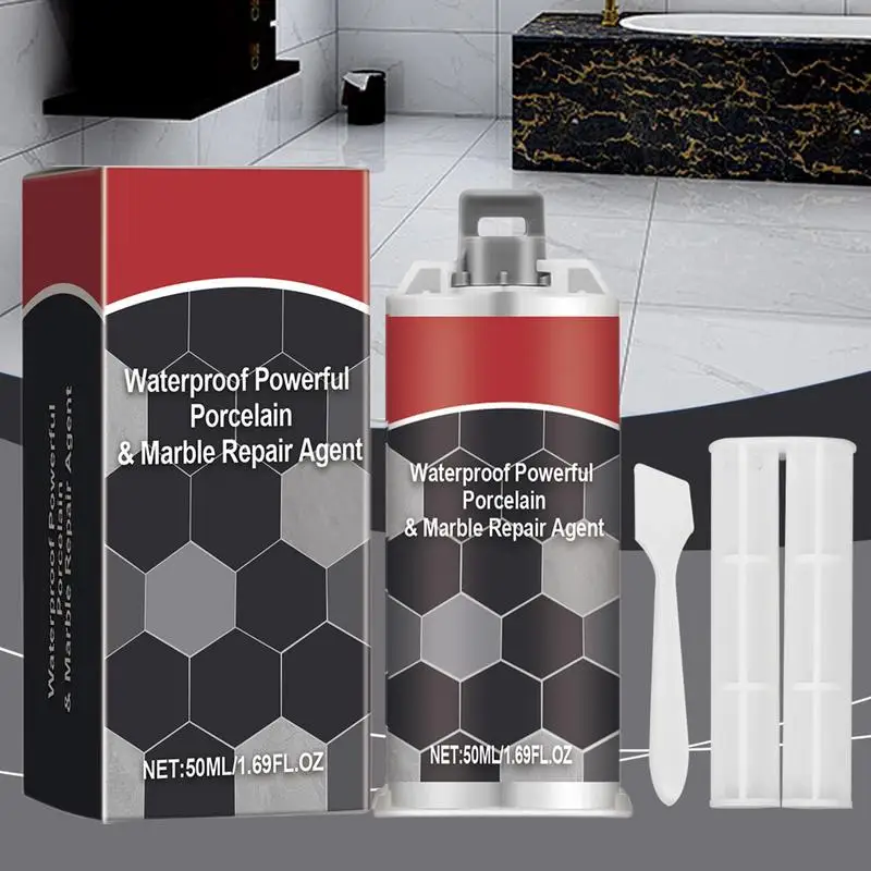 Tile Crack Repair Kit Waterproof Ceramic Tile Sealant Glue Long-Lasting Adhesive Crevice Sealant for Bathroom Bathtub Countertop